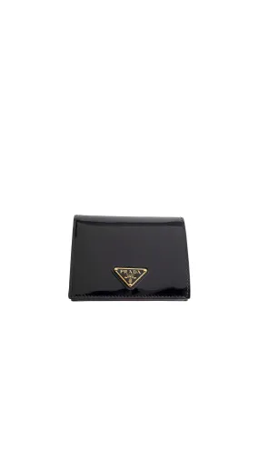 Patent Leather Card Holder - Black