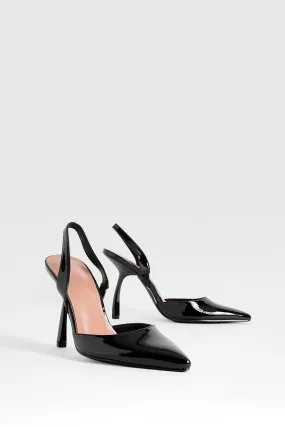 Patent Slingback Pumps