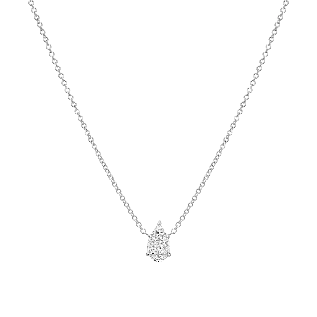 Pear Shape Illusion Set Diamond Necklace