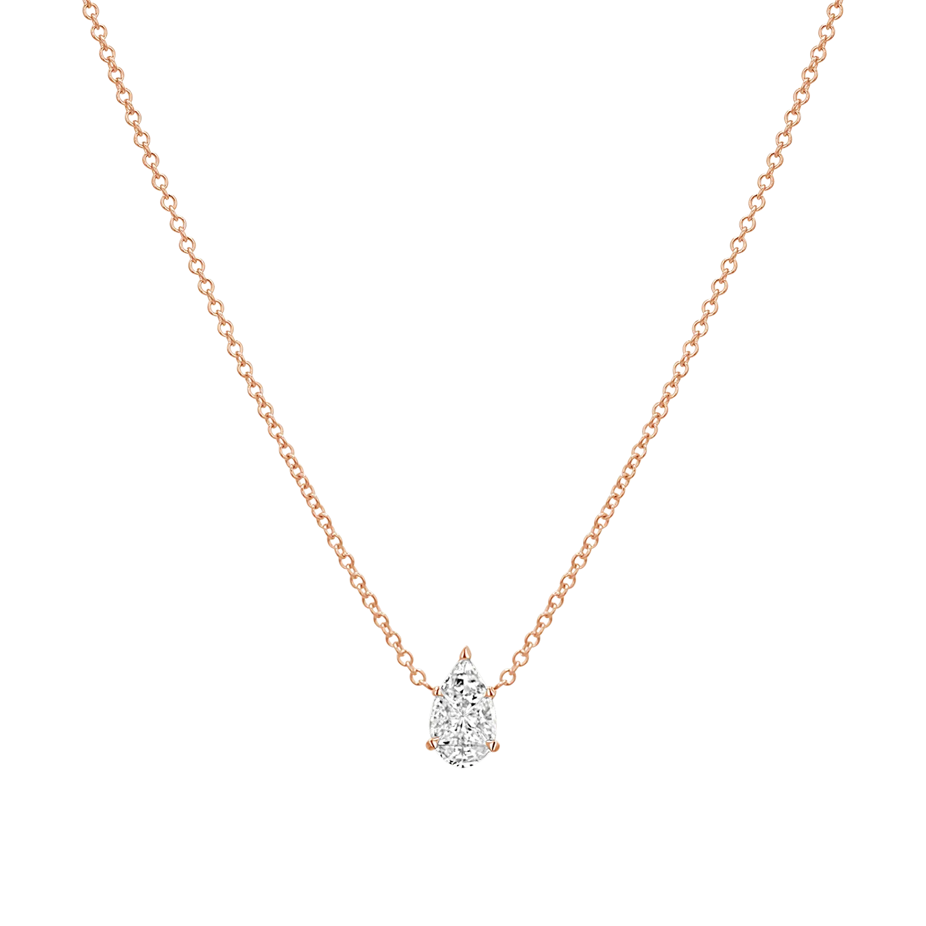 Pear Shape Illusion Set Diamond Necklace