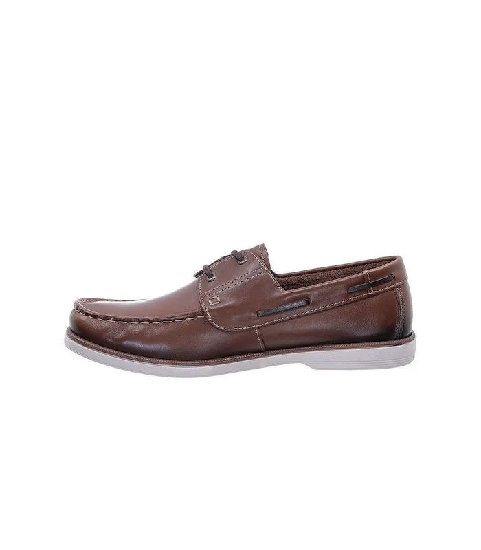 Pegada Mens Leathear Boat Shoes -Cognac 141902-01