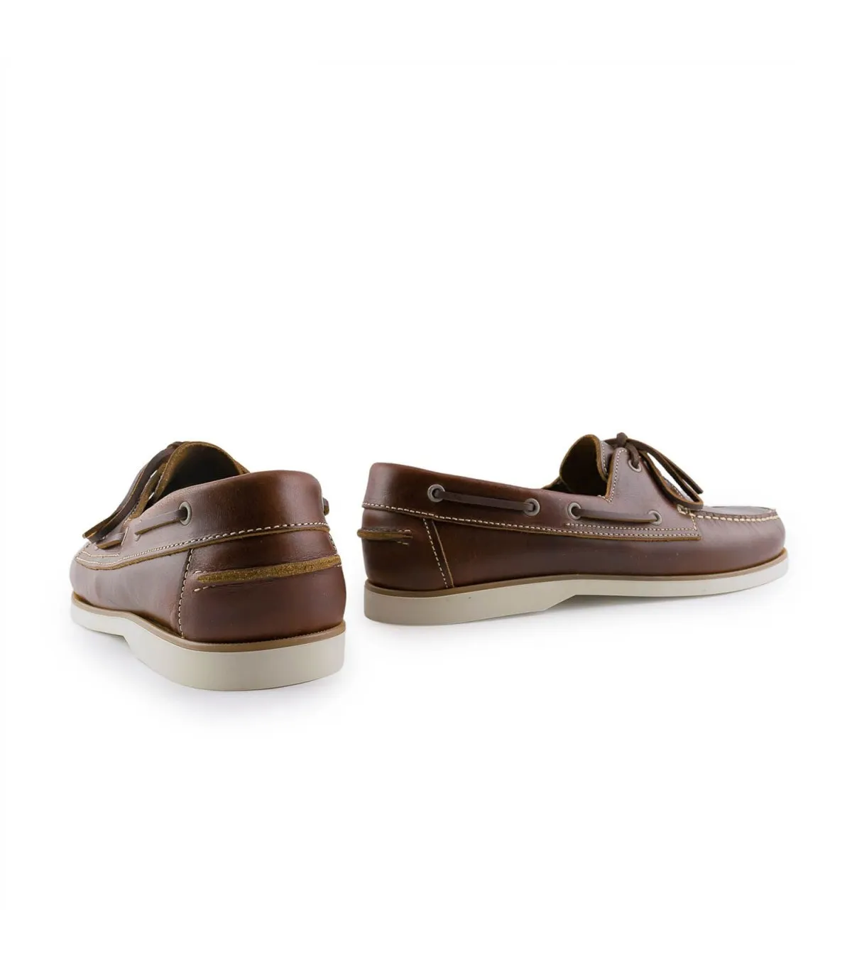 Pegada Mens Leathear Boat Shoes -Cognac 141902-01