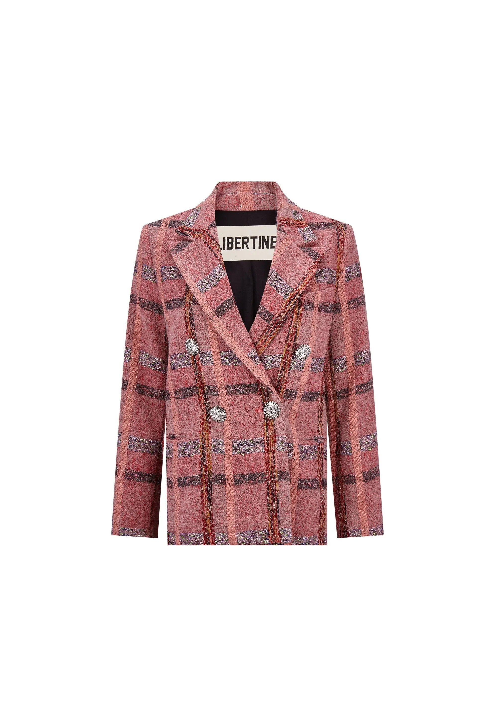 'PINK BOUCLE' DOUBLE BREASTED JACKET