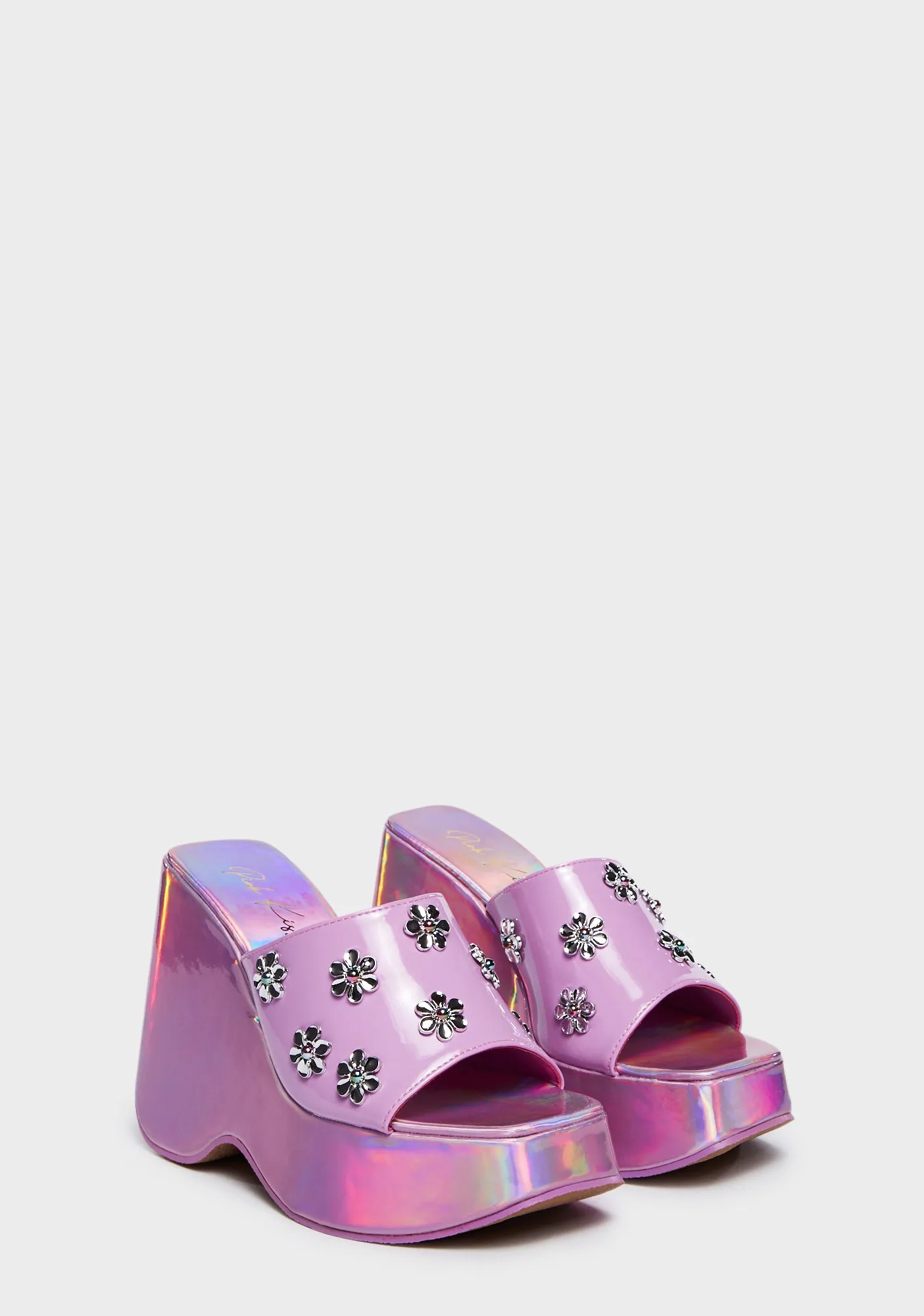 Pink Only Girl Platform Wedges