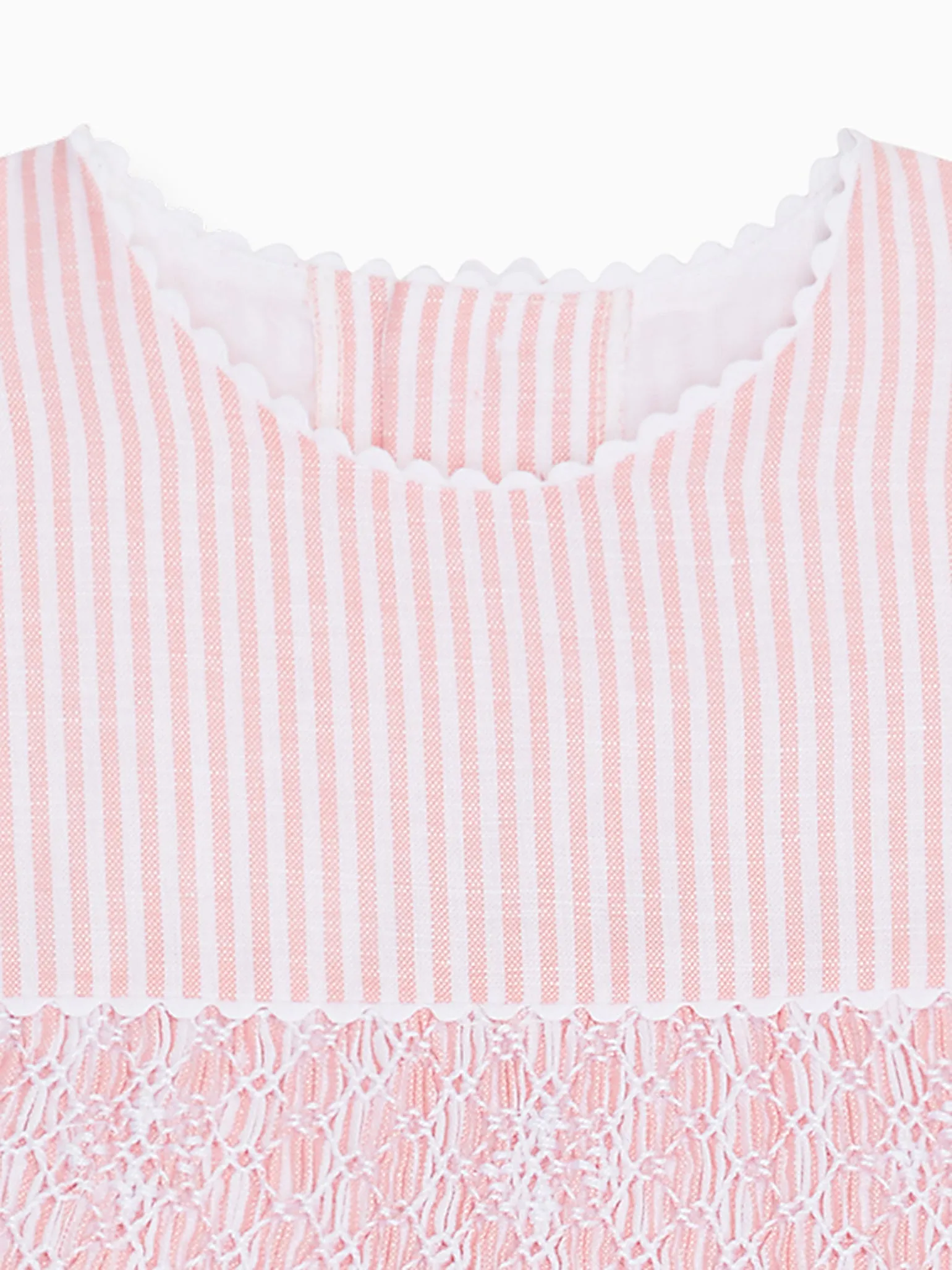 Pink Stripe Ava Girl Hand-Smocked Dress