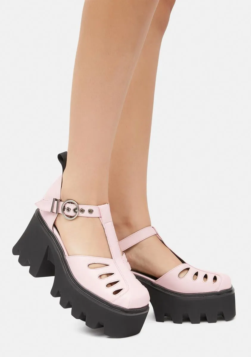 Pink Sweet Thing Chunky Dolly Platforms