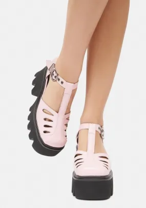 Pink Sweet Thing Chunky Dolly Platforms