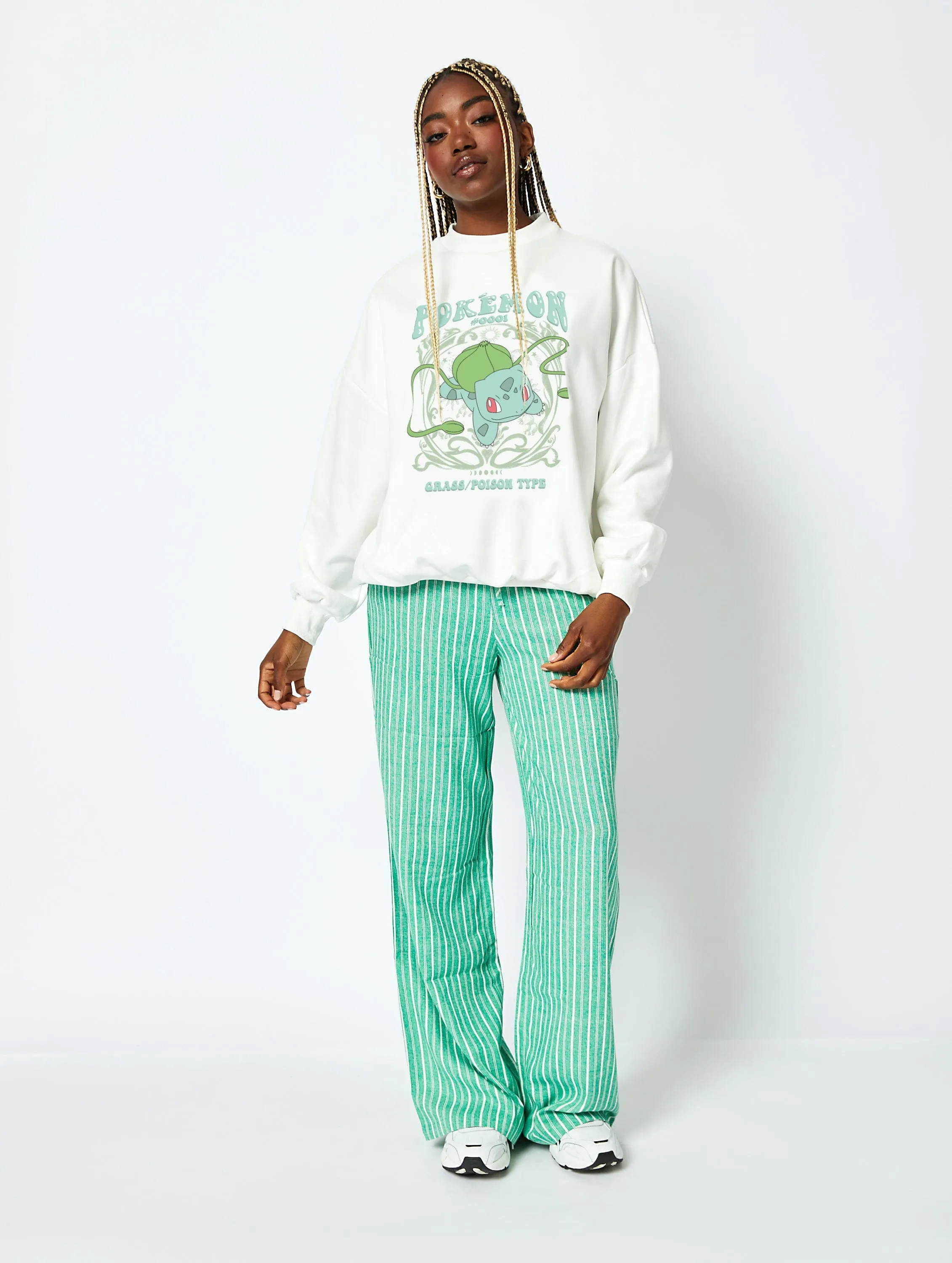 Pokemon #001 Bulbasaur Sweatshirt in Ecru