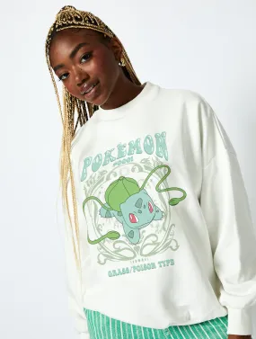 Pokemon #001 Bulbasaur Sweatshirt in Ecru