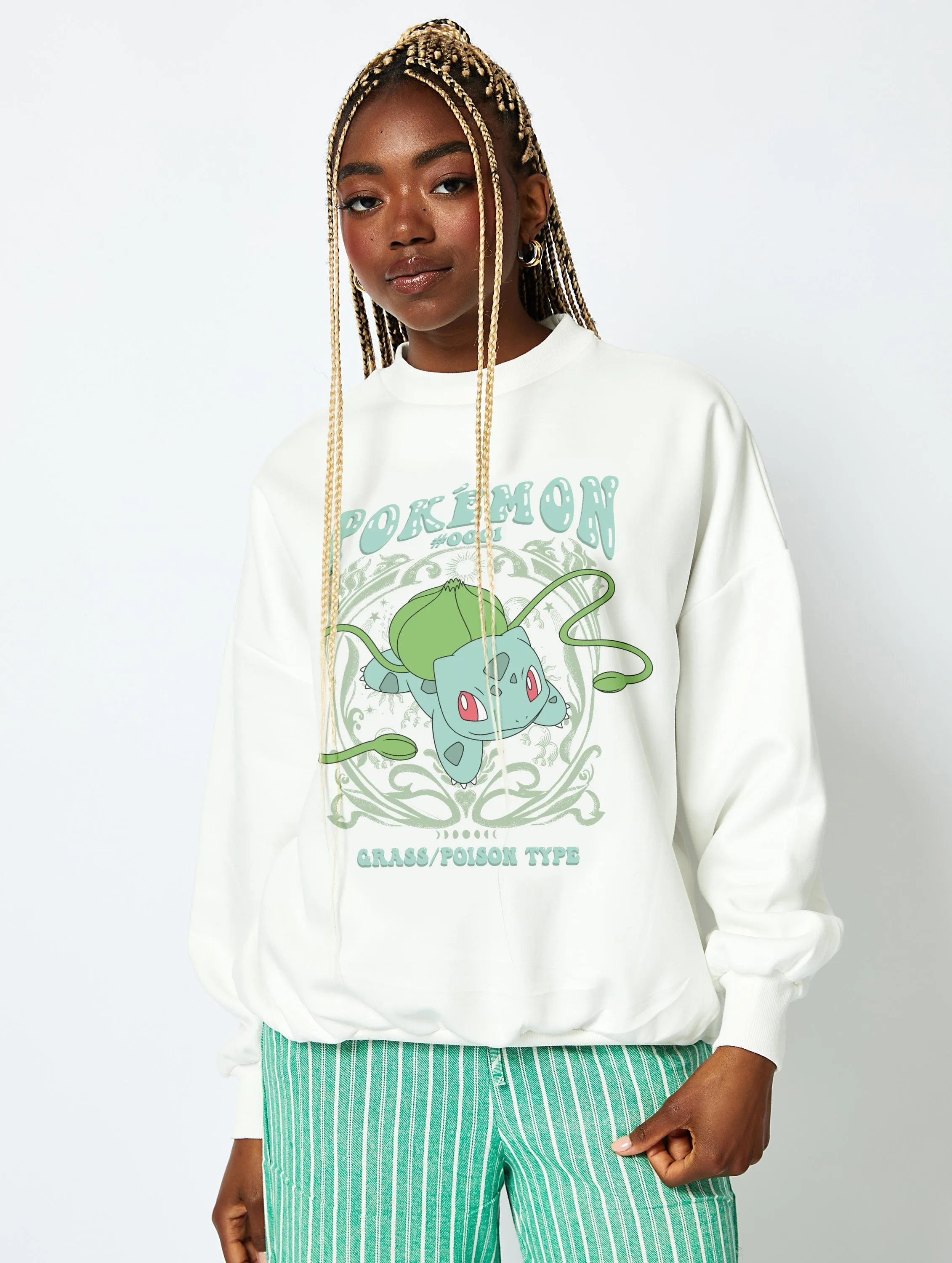 Pokemon #001 Bulbasaur Sweatshirt in Ecru