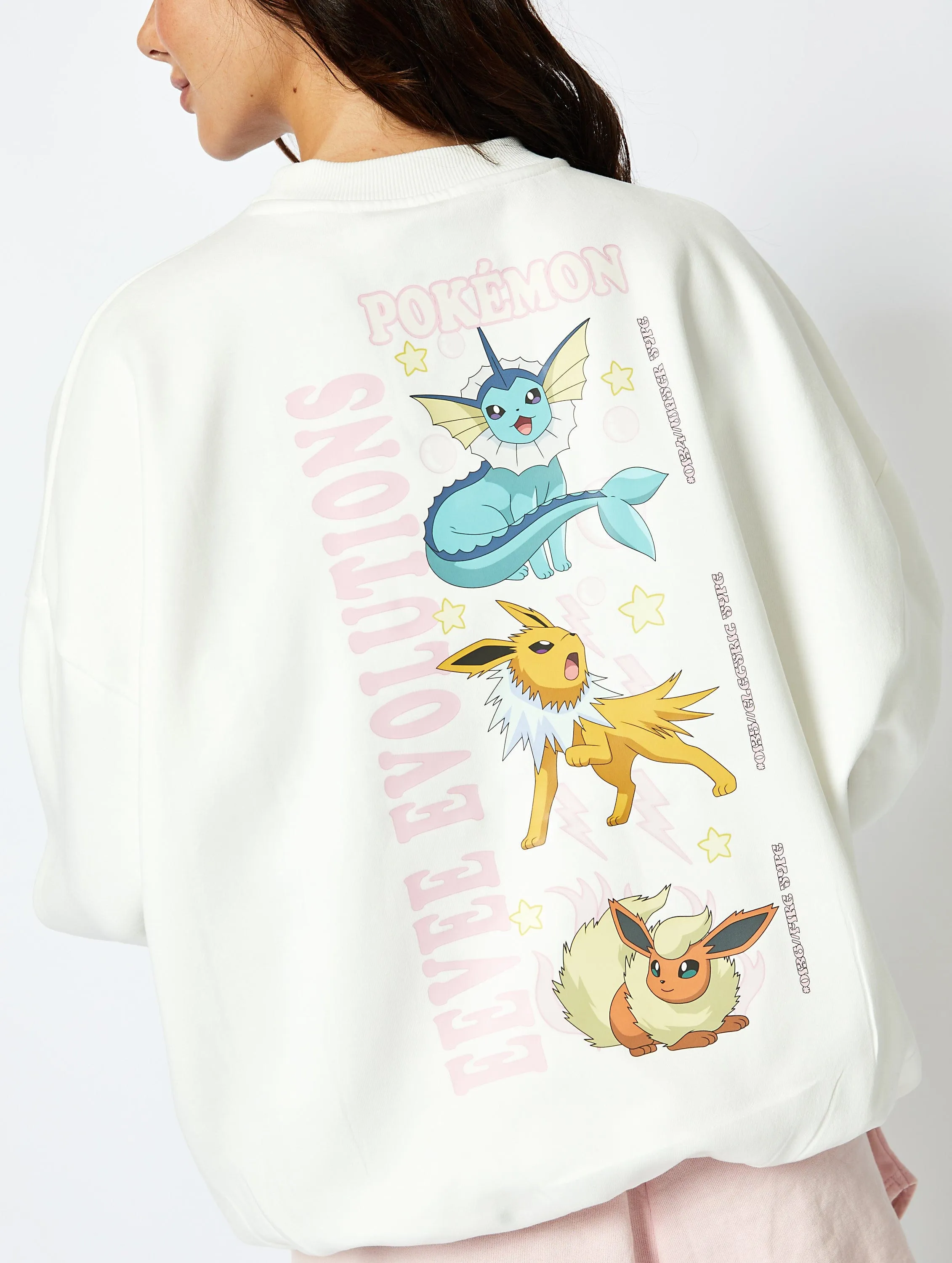 Pokemon Eeveelutions Sweatshirt in Ecru