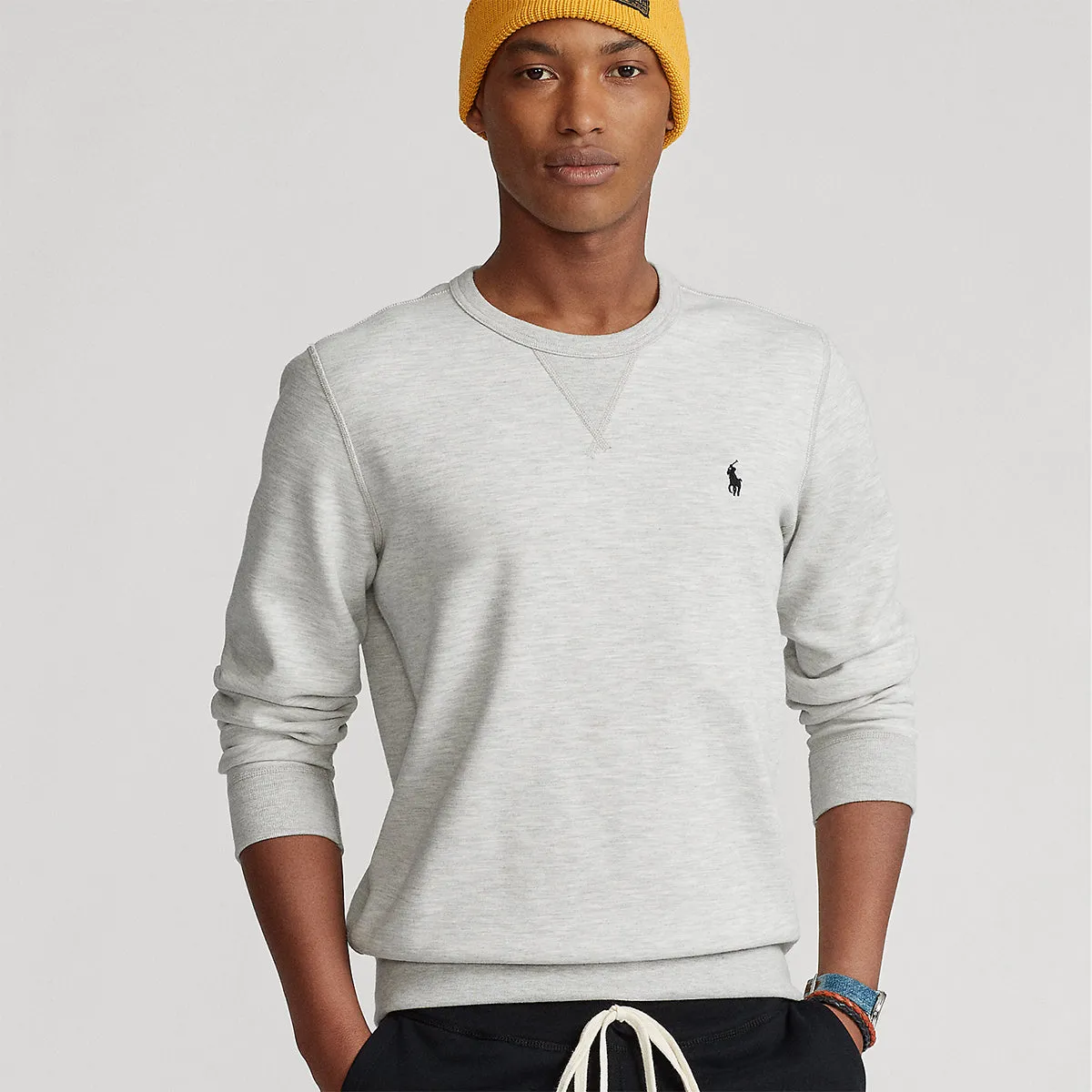 Polo Ralph Lauren Grey Heather Double Knit Sweatshirt.