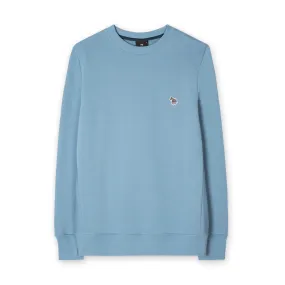 Paul Smith Blue Embroidered Zebra Logo Sweatshirt