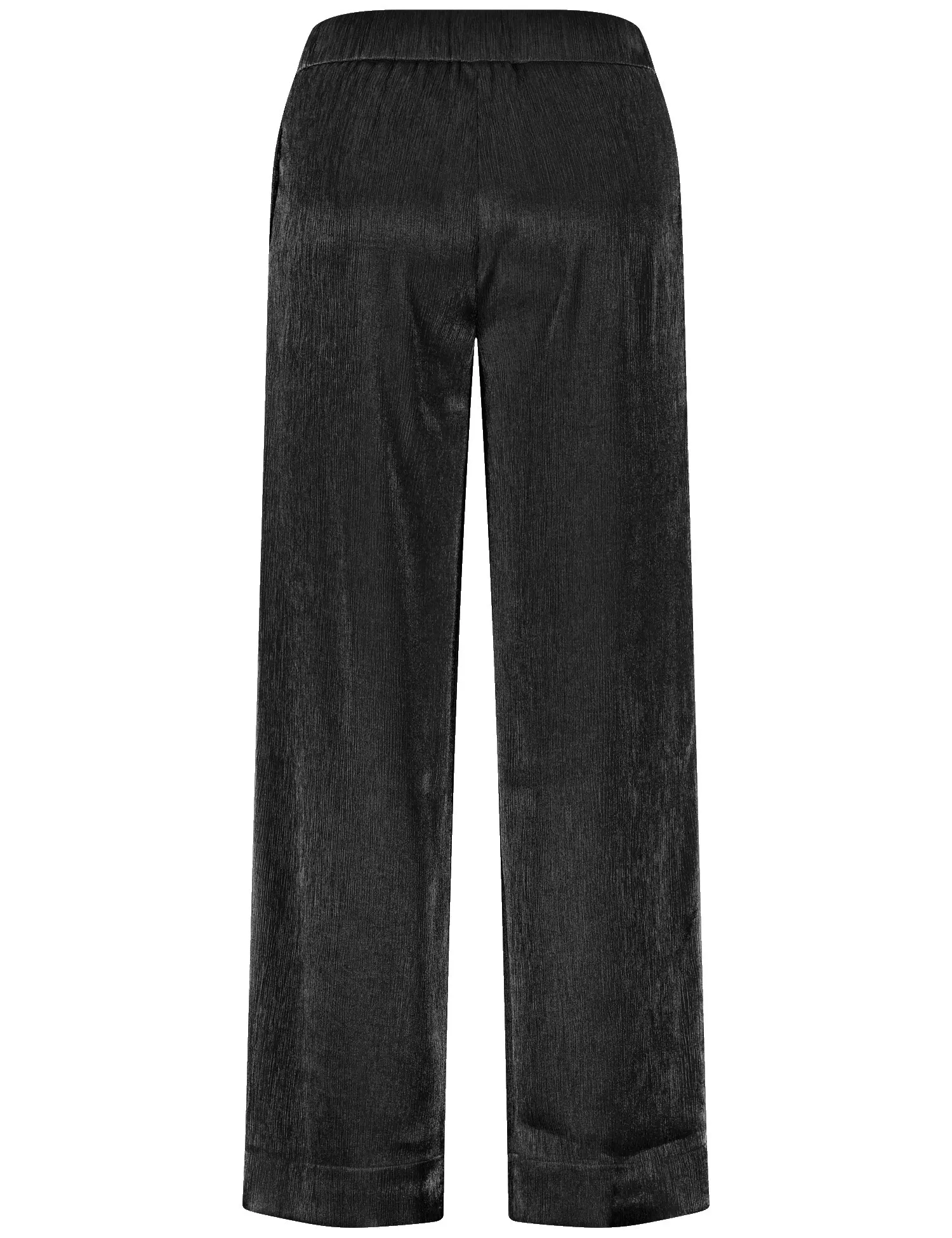 Pull-on satin trousers with a wide leg