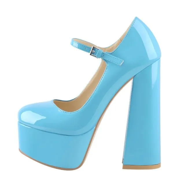 Yulia Blue Queen Pumps