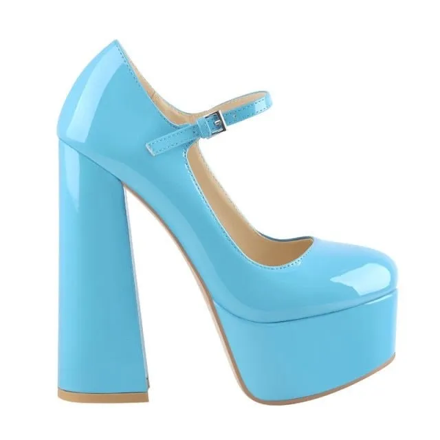 Yulia Blue Queen Pumps