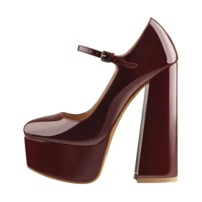 Wine Red Queen Yulia Pump Shoes