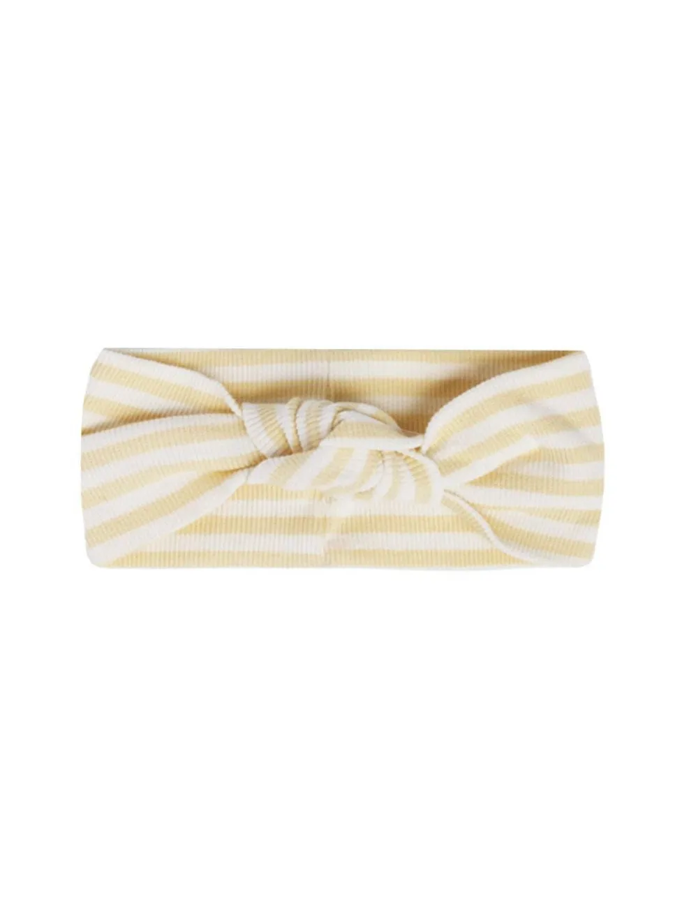 Ribbed Knotted Headband Yellow Stripe - Quincy Mae