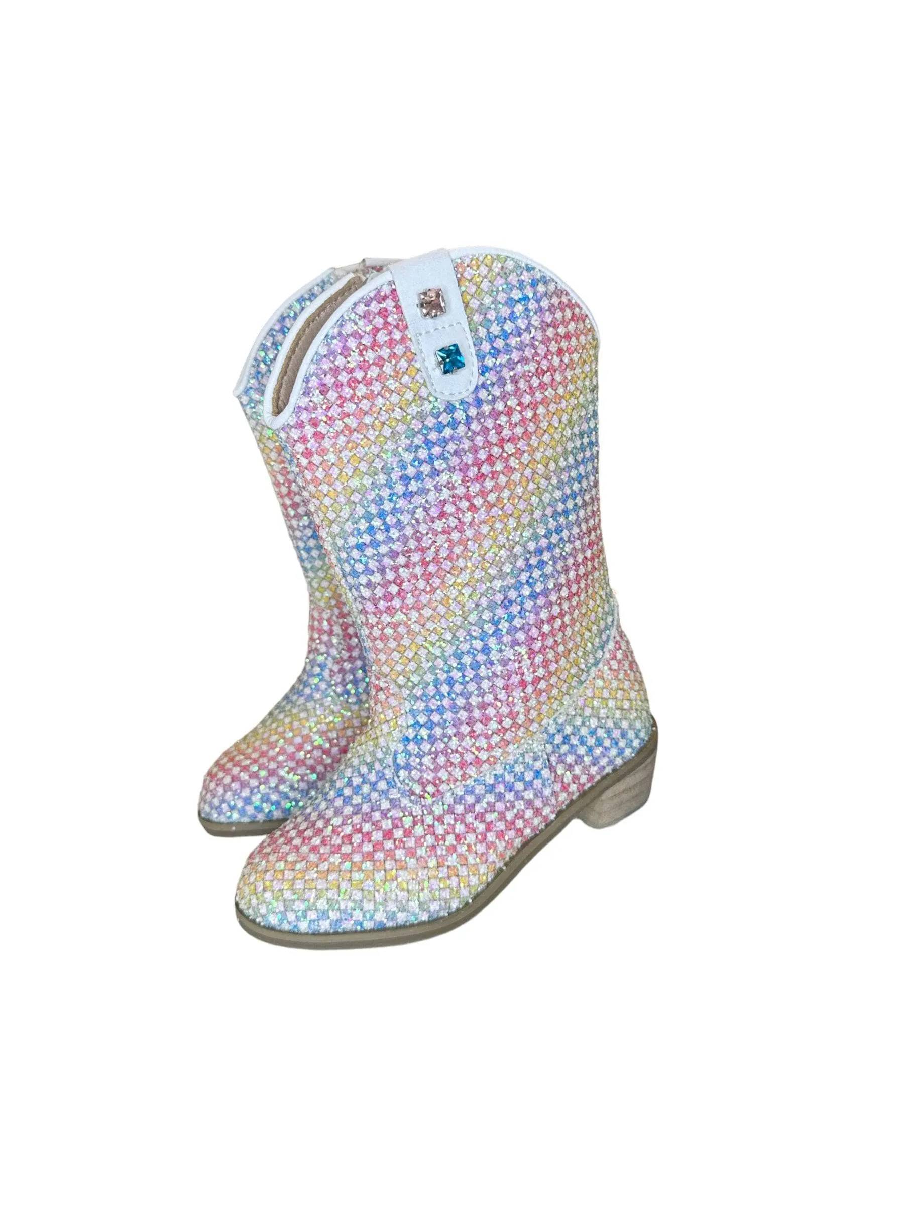 Rainbow Sparkle Cowgirl Boots