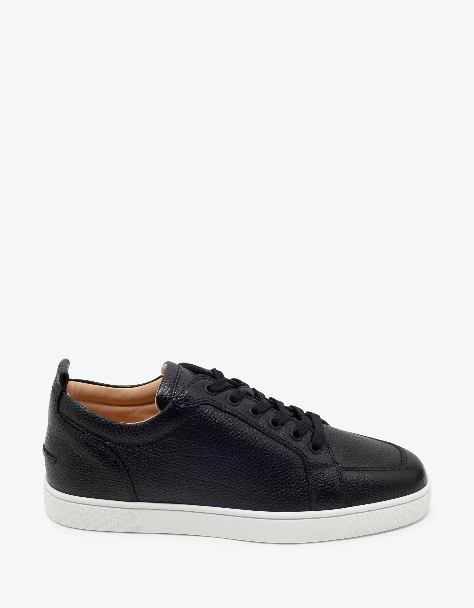 Rantulow Black Grain Leather Trainers