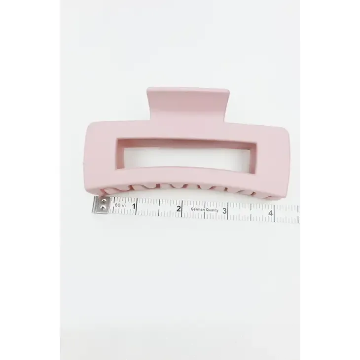 Rectangular Matte Hair Claw with Large Cut Out