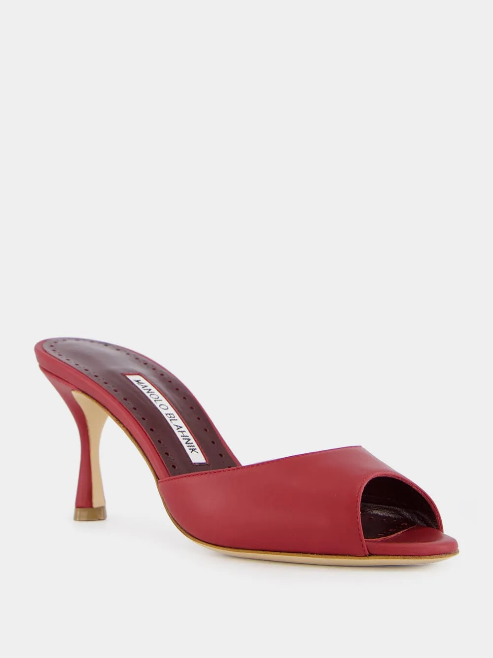 Red Leather Jada Mules