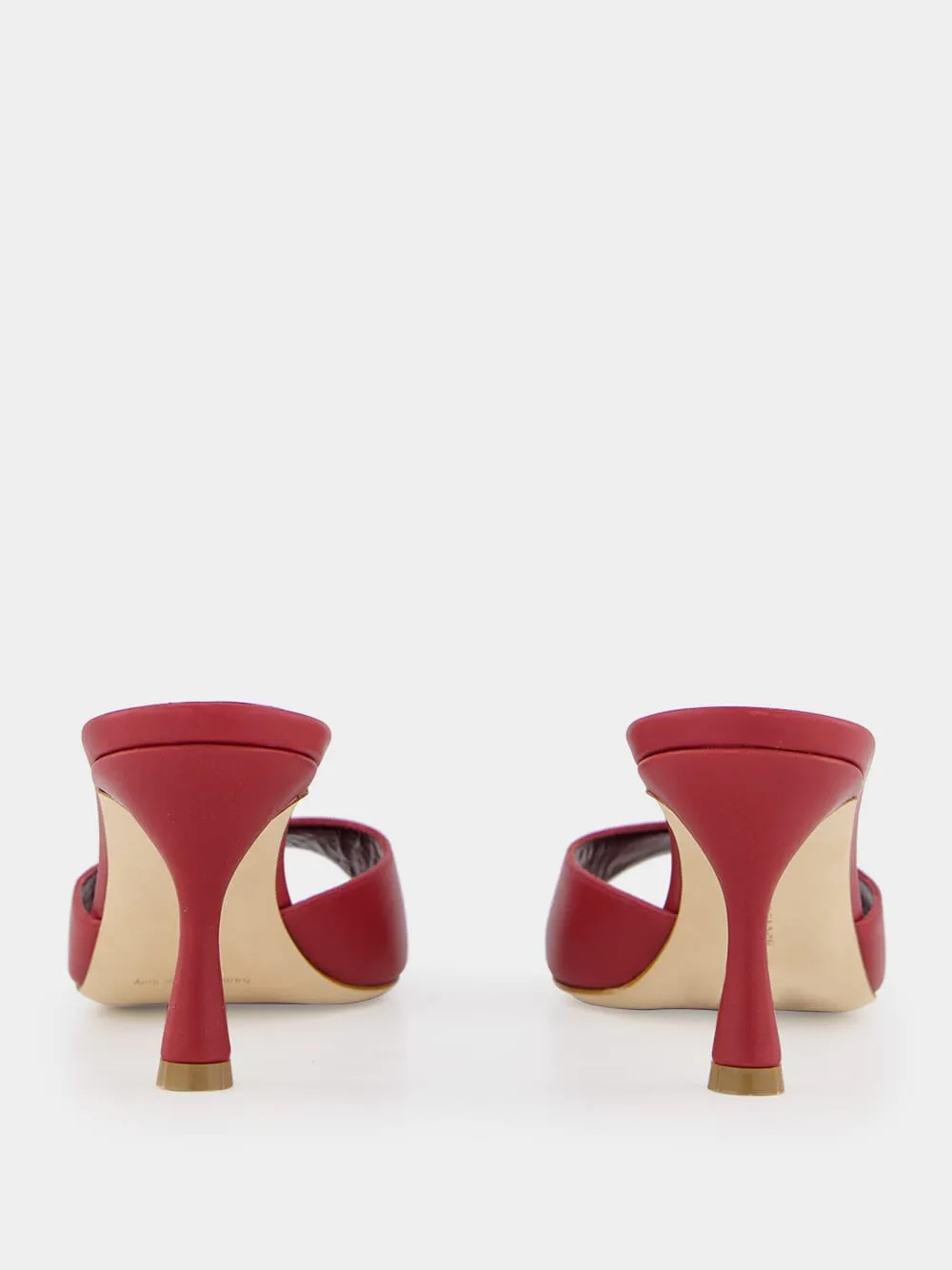 Red Leather Jada Mules