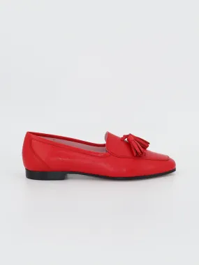 Red Leather Women's Loafers.