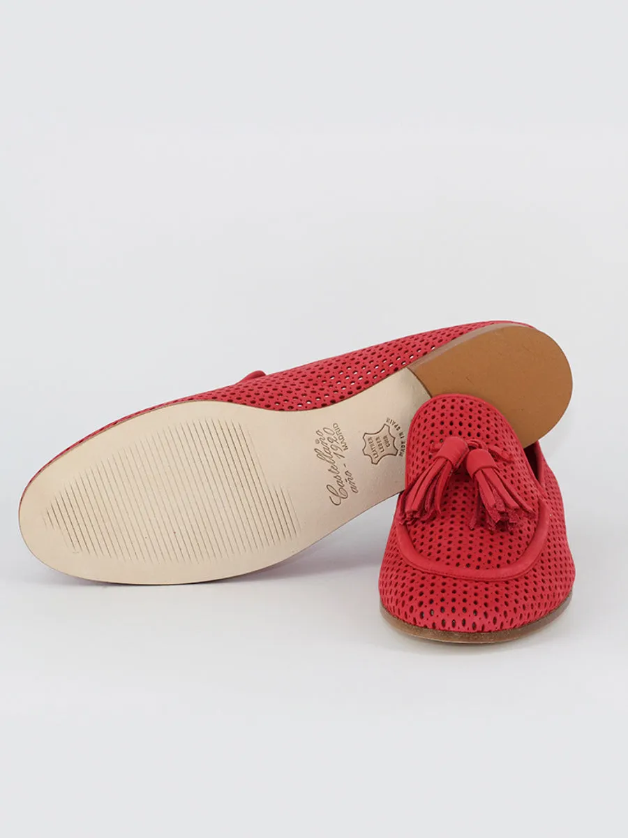 Red Portovenero suede loafers