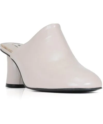 Reike Nen Women's Basic Curvy Mules In Cream