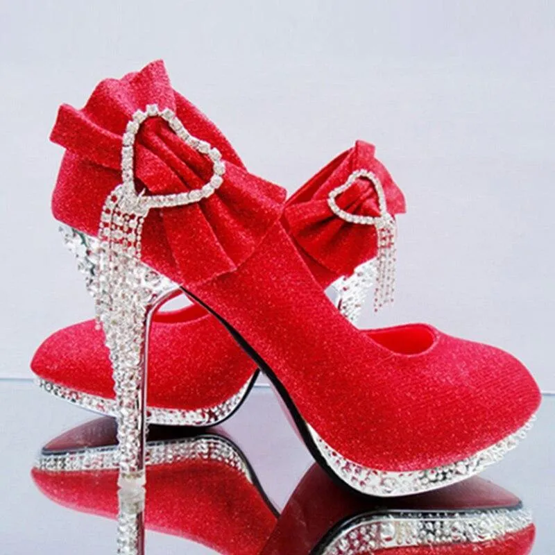 Rhinestone Bowtie Women's Wedding Shoes