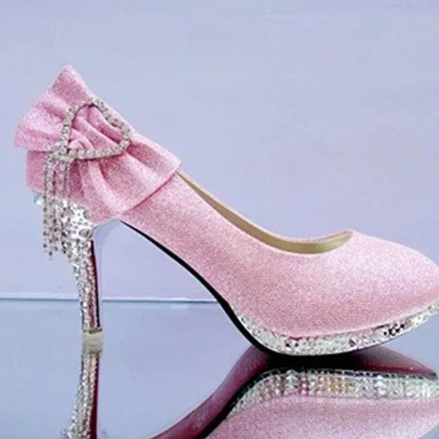 Rhinestone Bowtie Women's Wedding Shoes