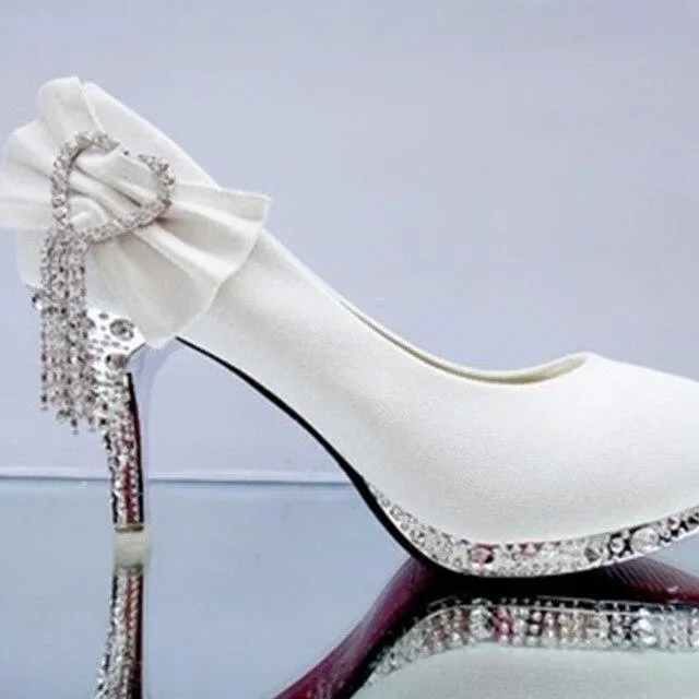 Rhinestone Bowtie Women's Wedding Shoes