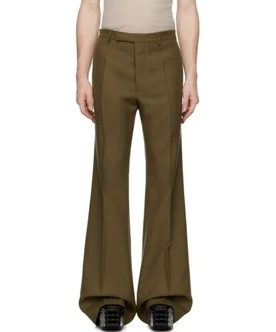 Rick Owens Khaki Porterville Wide Astaires Trousers