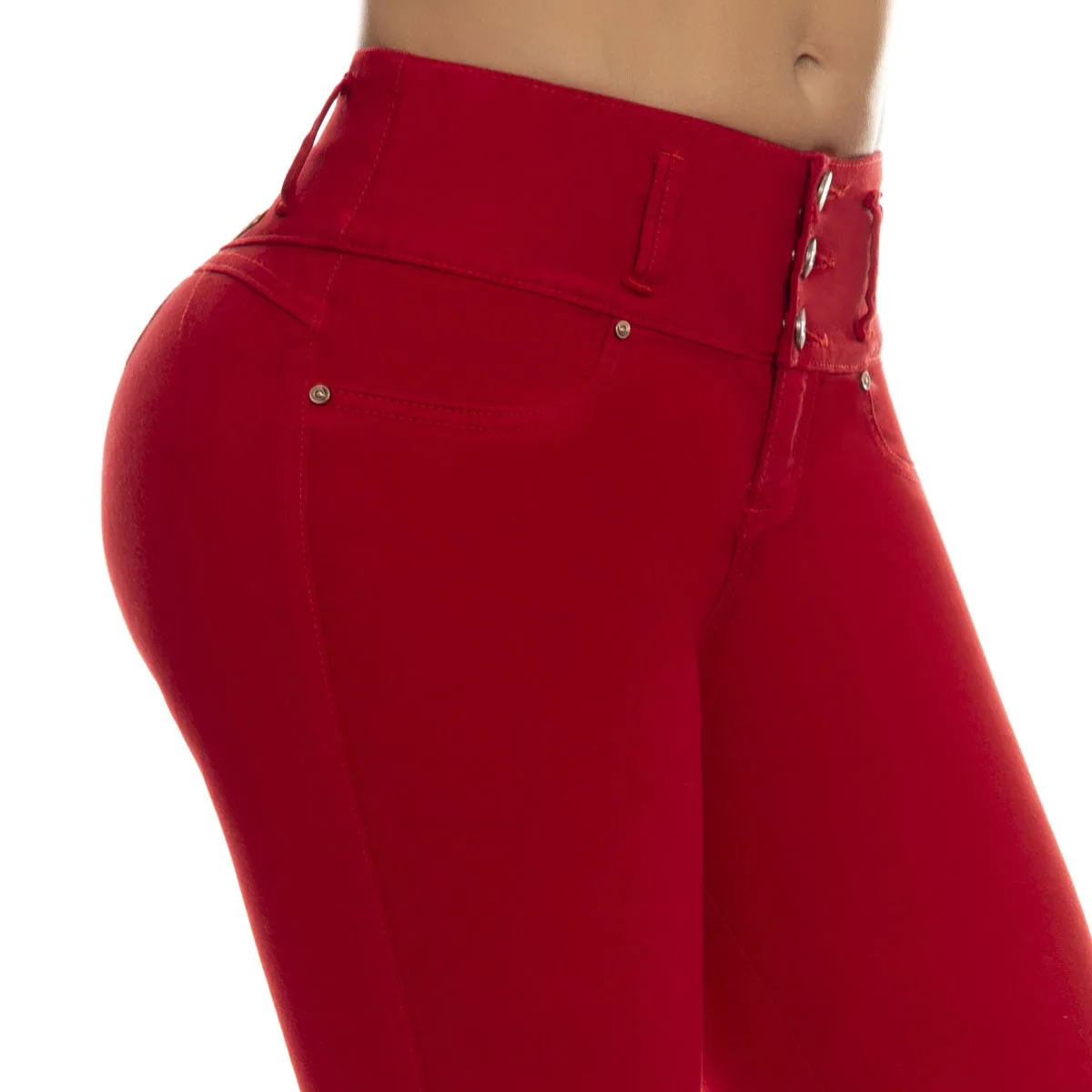 44501R Red Shaping PushUp Jeans Model