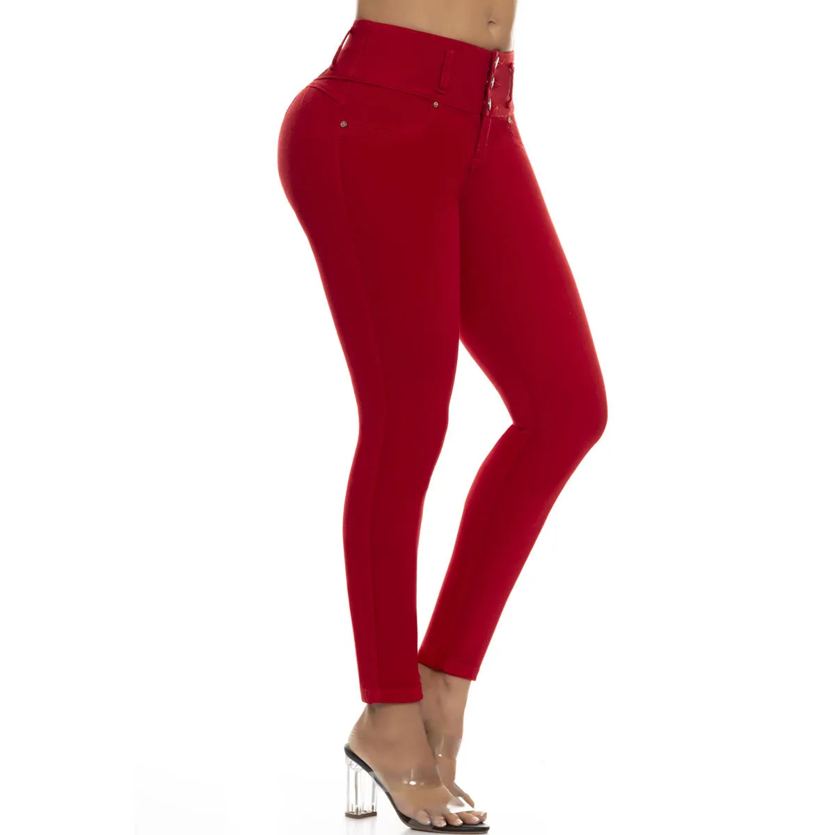 44501R Red Shaping PushUp Jeans Model