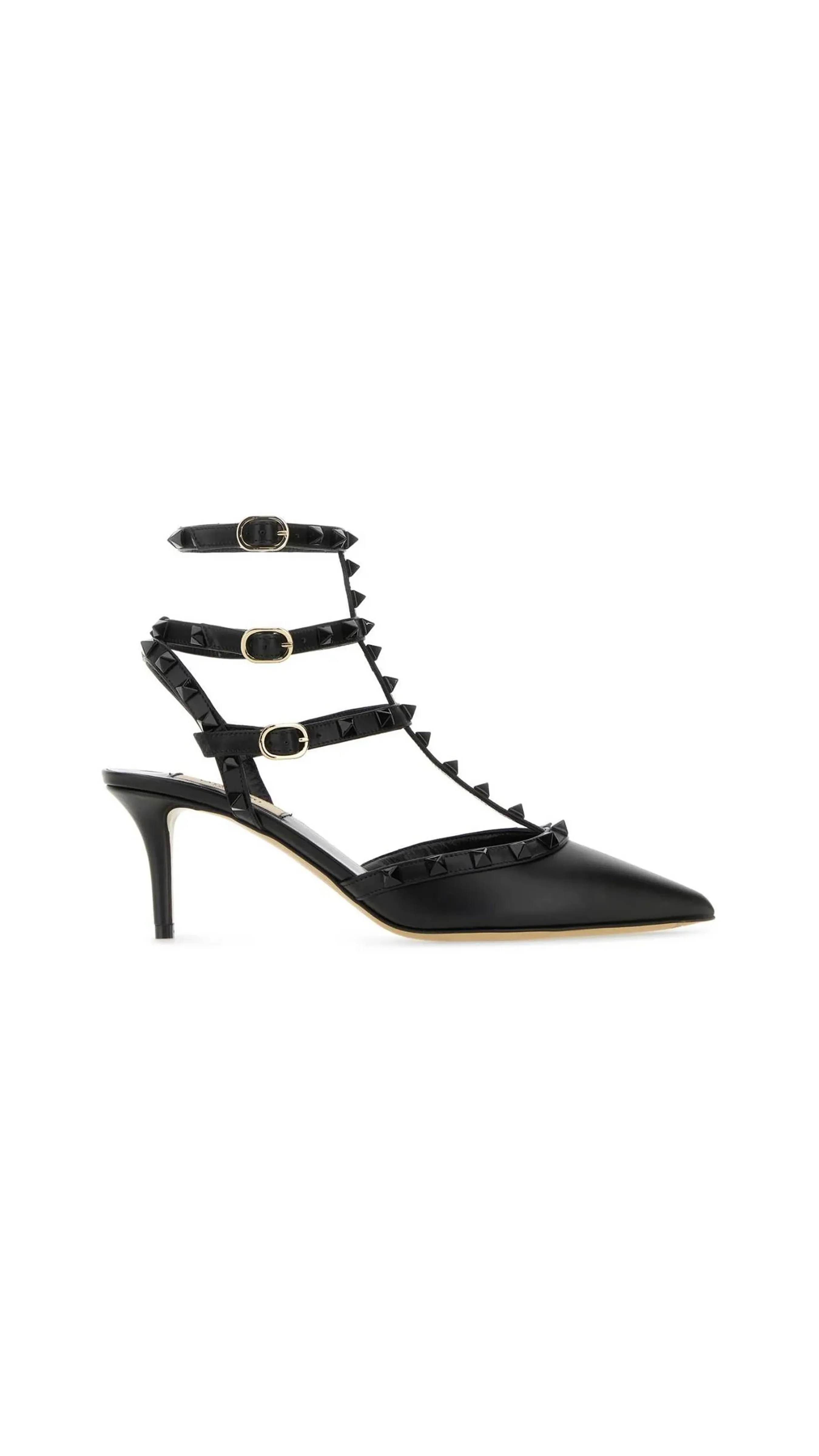 Elegant Black Rockstud Pumps with Studs