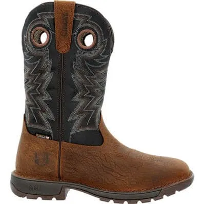 Rocky Men's Waterproof Steel Toe Western Boot