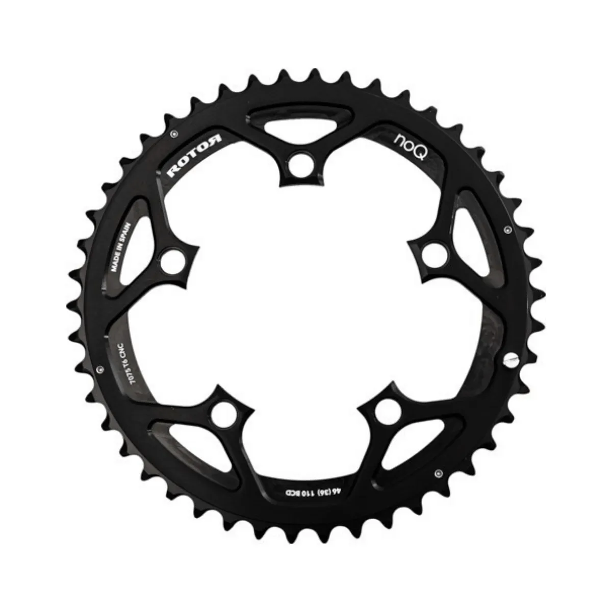 Rotor 3D cranks with INpower power meter and NoQ 52/36 round chainrings.