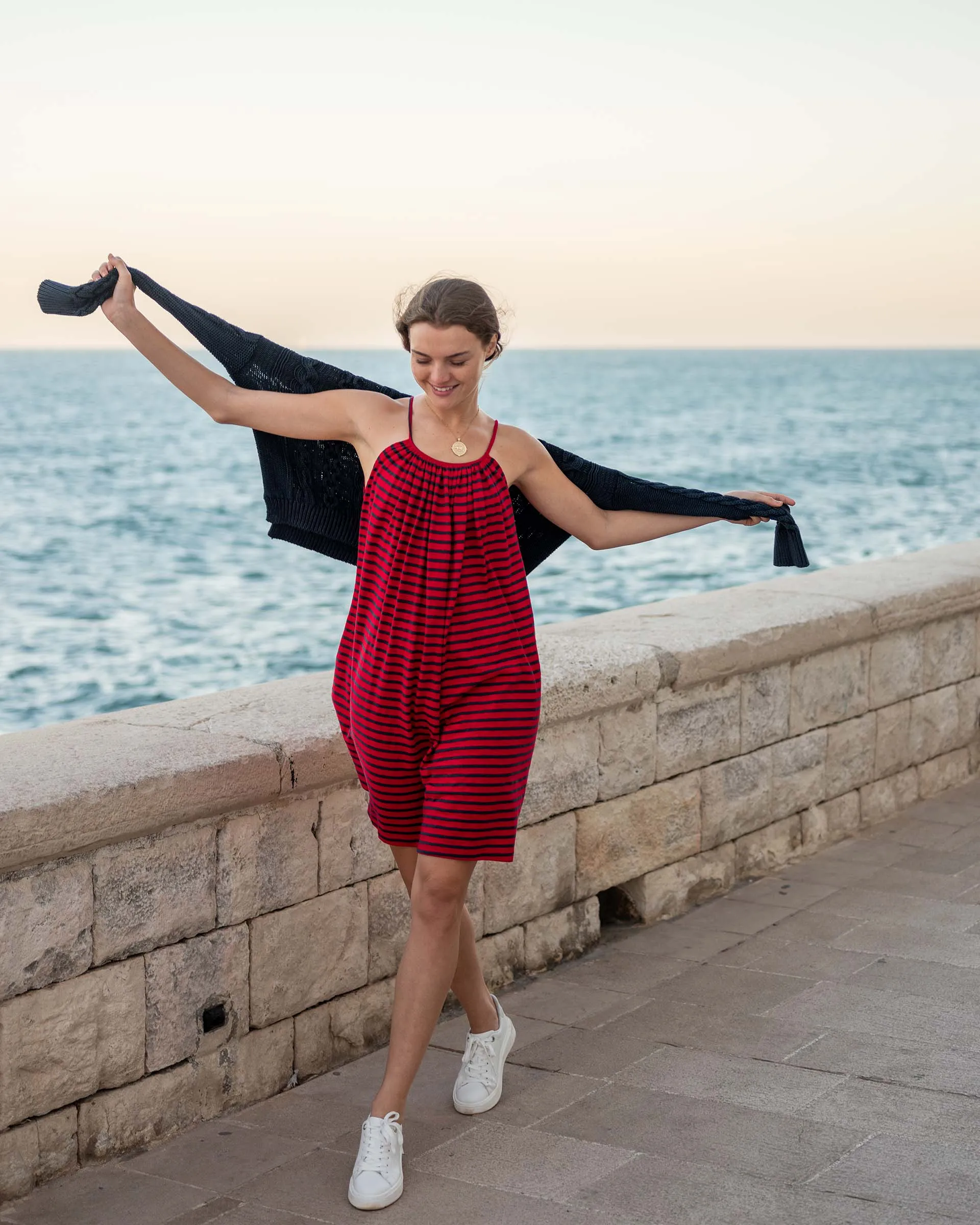 Nautical Striped T-shirt Dress