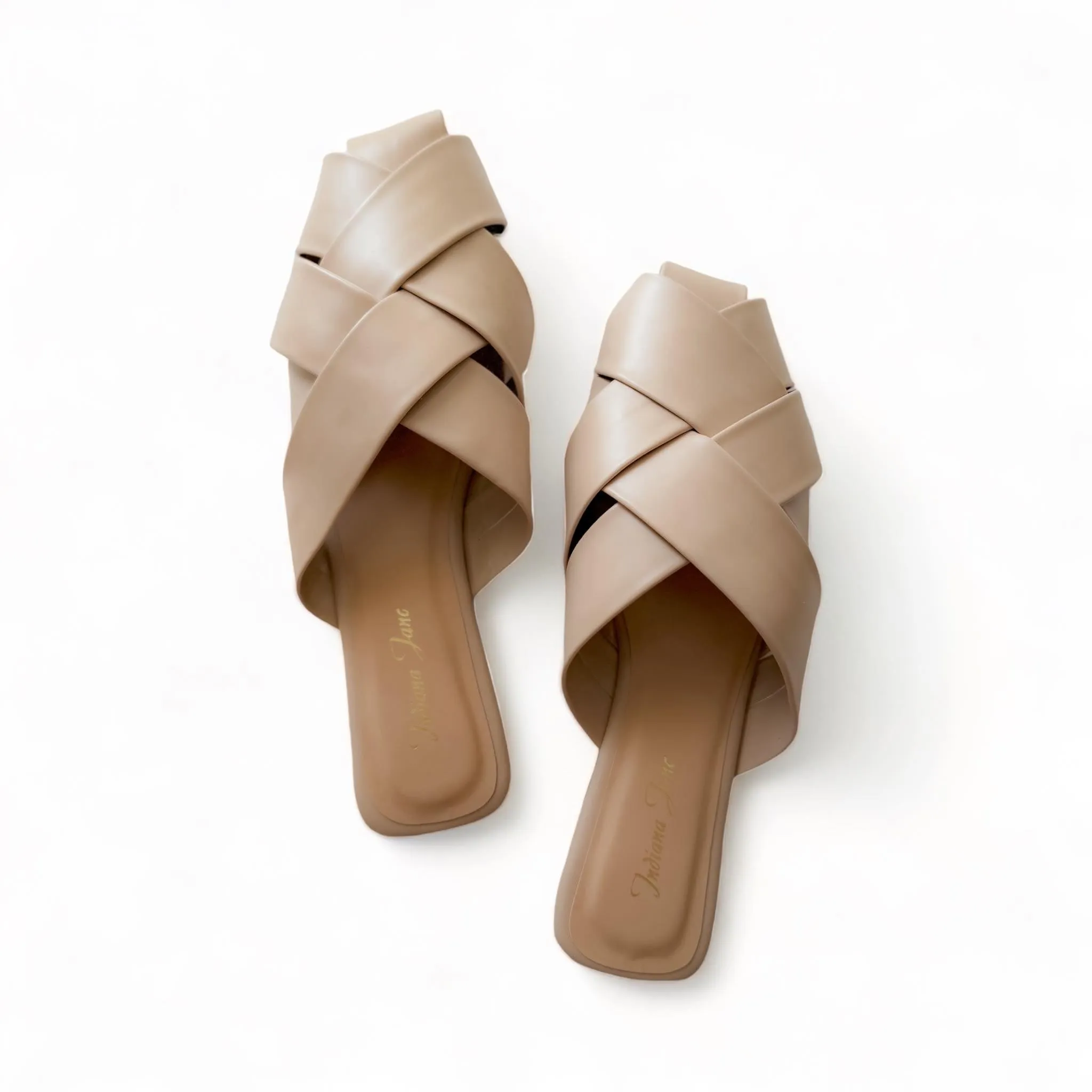 SANSA Flat Leather Mules