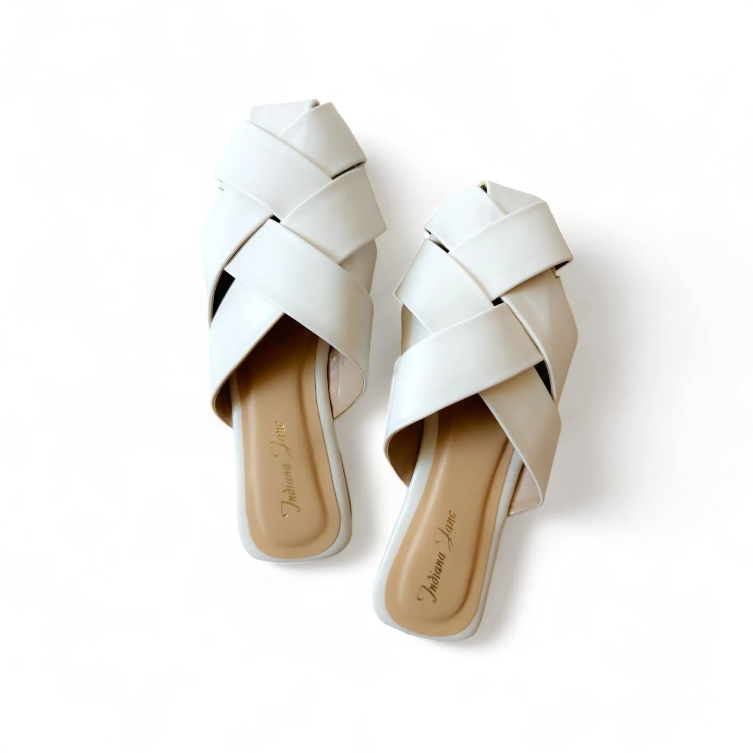 SANSA Flat Leather Mules