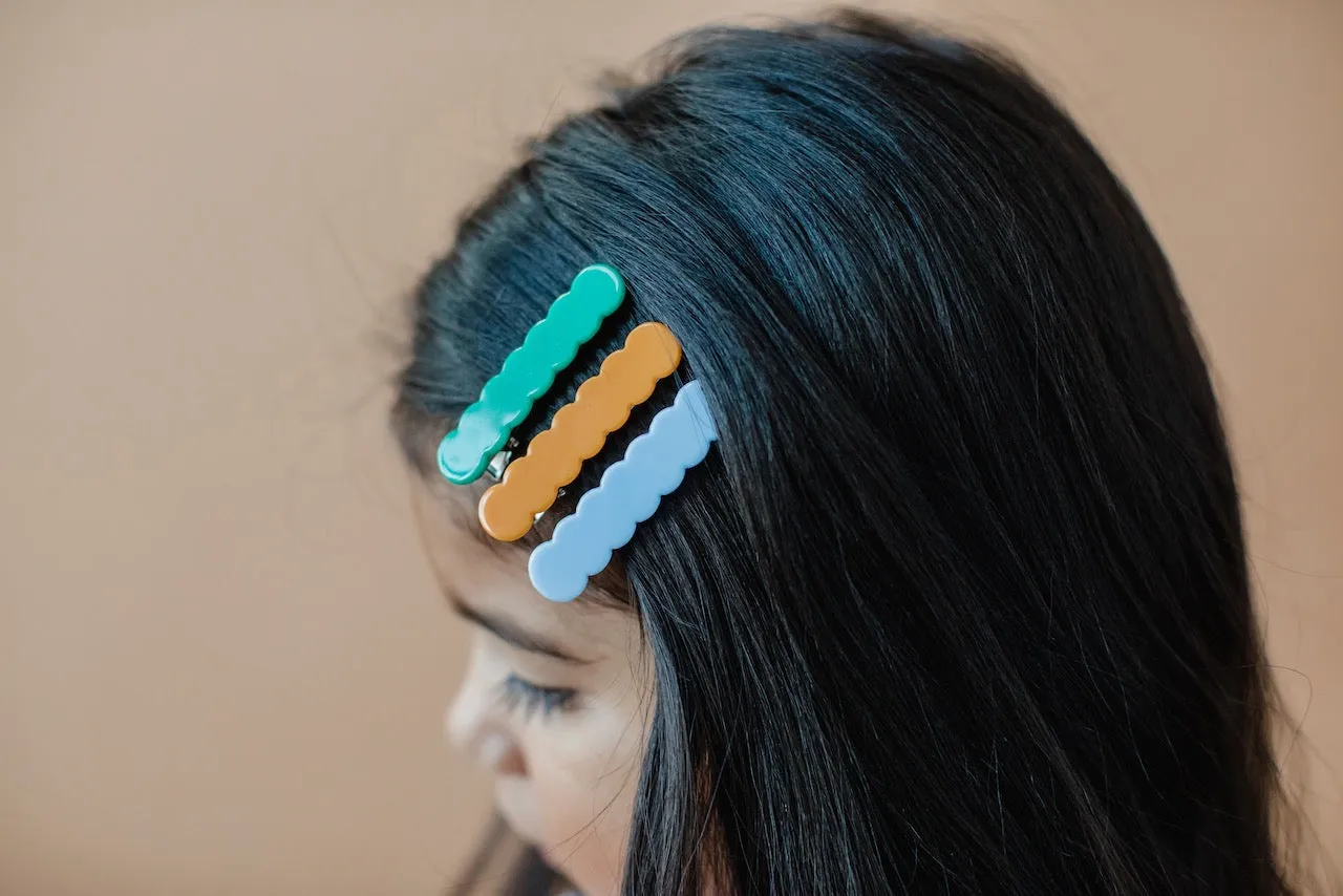 Scallop Shaped Hair Clip Set