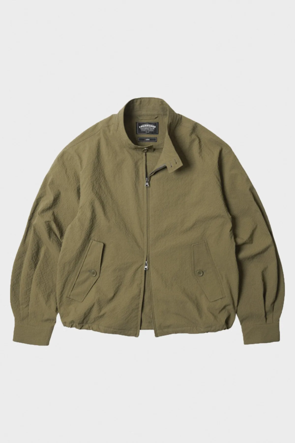 Seersucker Buddy Harrington Jacket - Beige