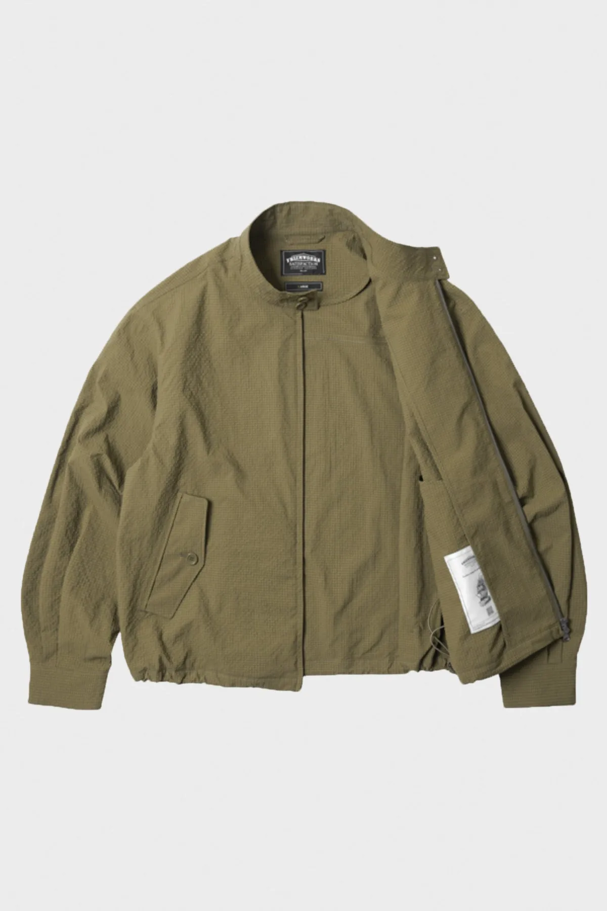 Seersucker Buddy Harrington Jacket - Beige