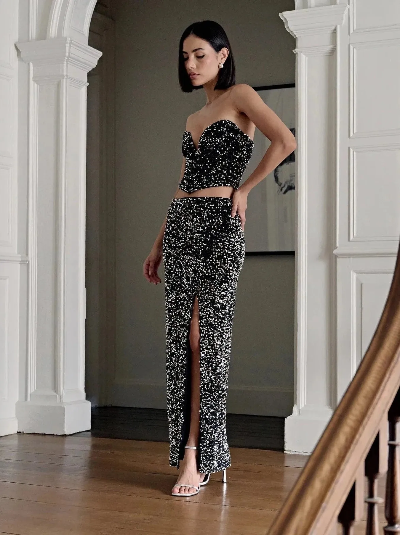 Sequin Co-ord Set by Halsey.