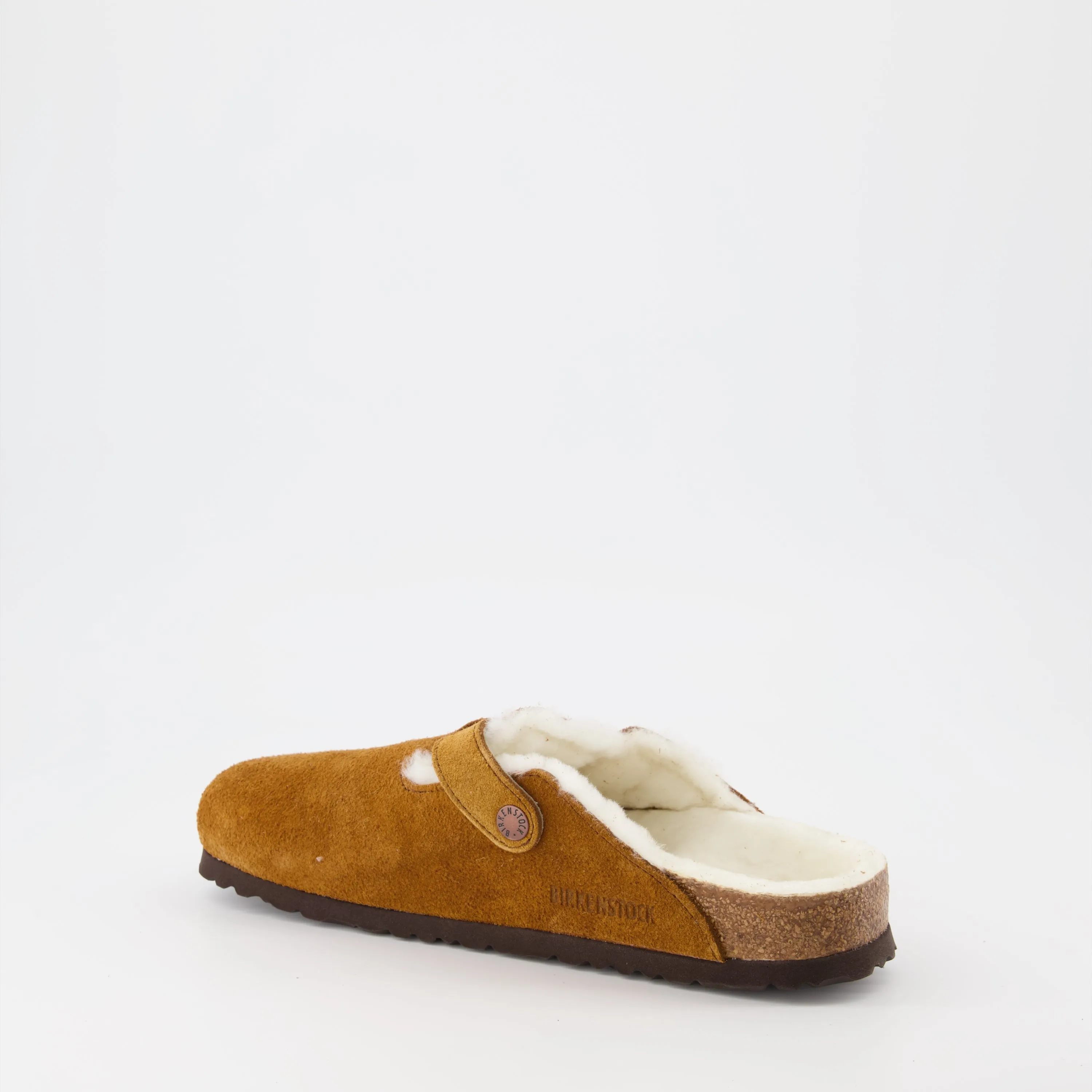 Shearling Fur Boston Mules