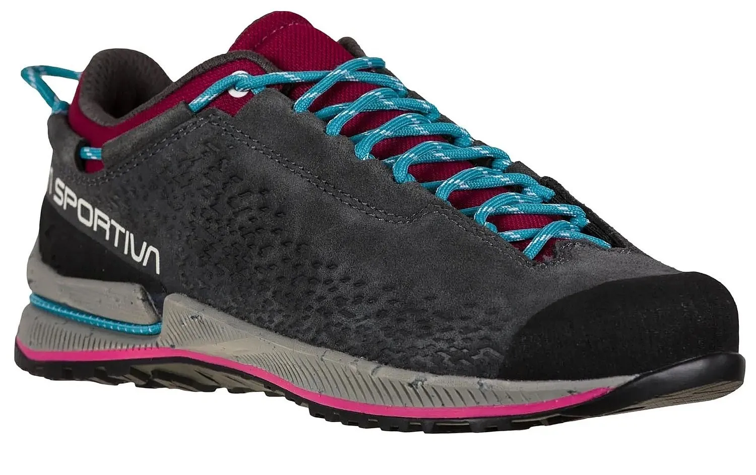 shoes La Sportiva TX2 Evo Leather - Carbon/Red Plum - women´s