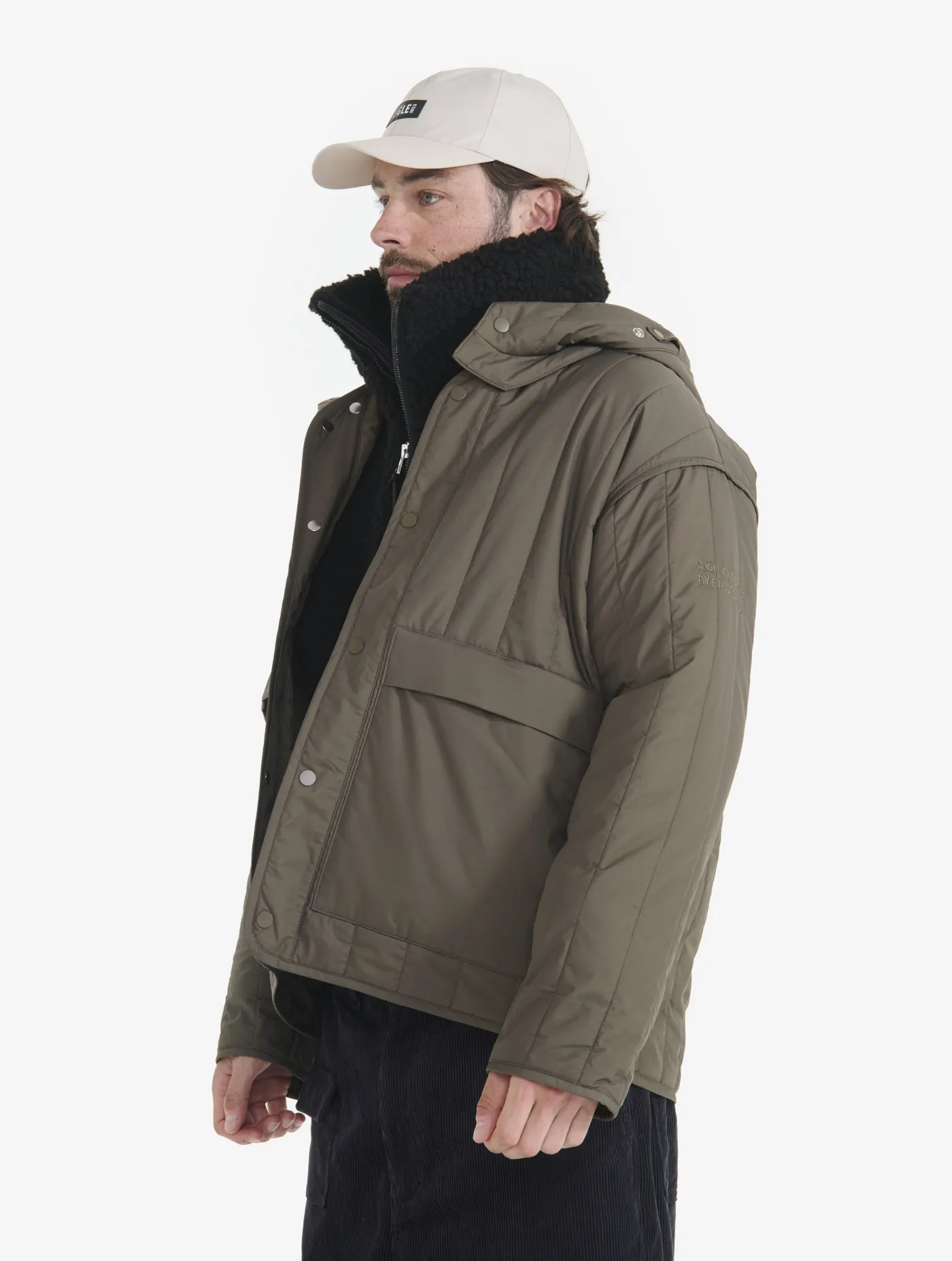 Short Gore-Tex Windstopper® Dupont Sorona® padded jacket with hood