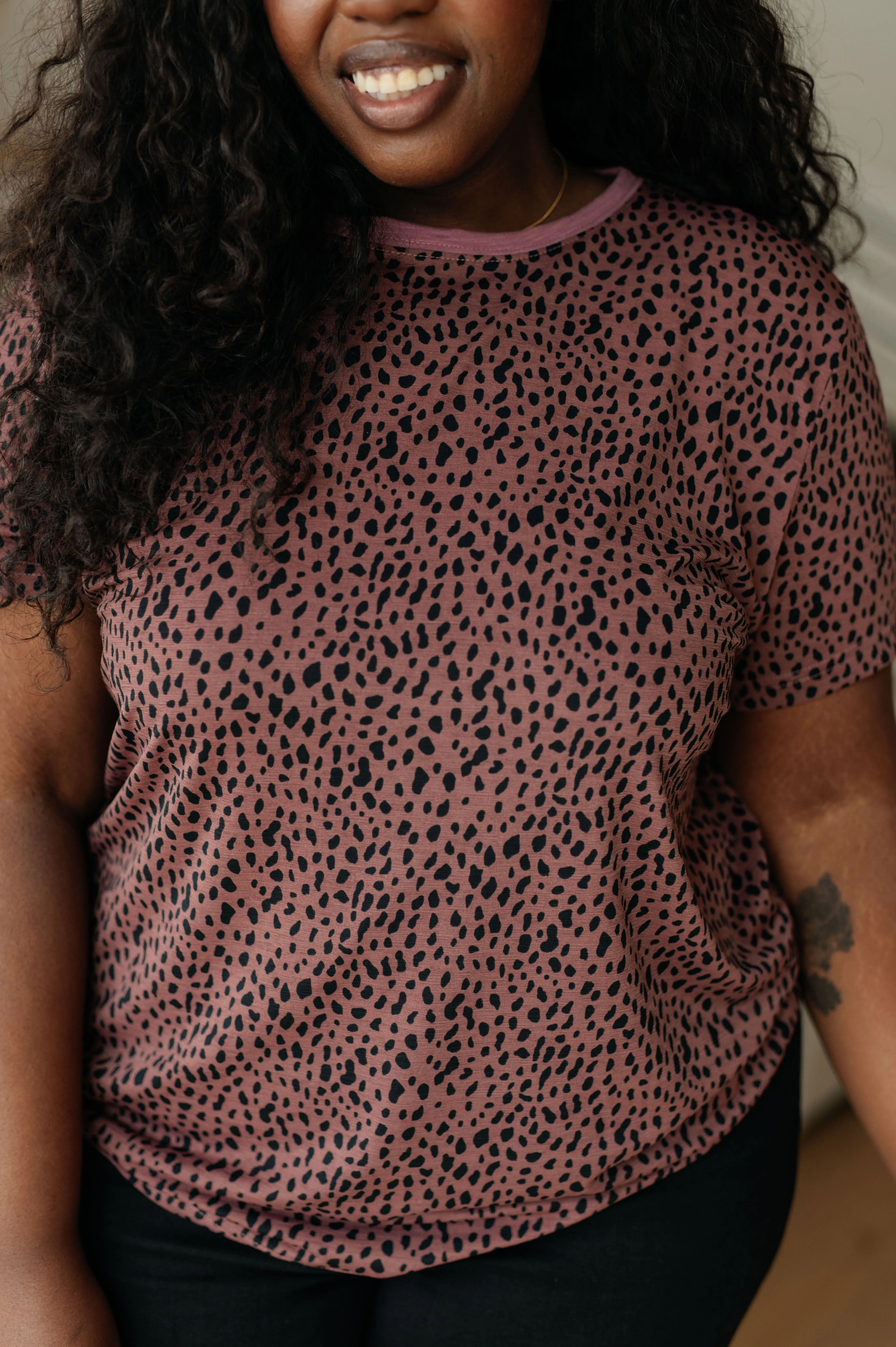 Short Sleeve Cheetah Print Top - Shop Now